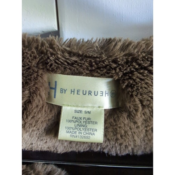 Plush Fur Vest For Women Faux Fur Color Block S/M Black & Green - H By Heurueh - Picture 3 of 9